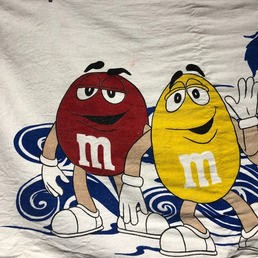 M&Ms Peanut Beach Towel Ocean Waves Vintage